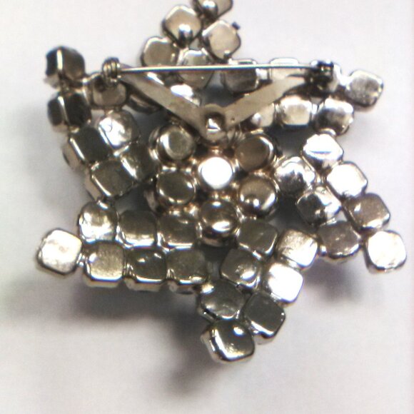 Vintage Blue Moonglow Silver-Tone Brooch - Picture 5 of 6